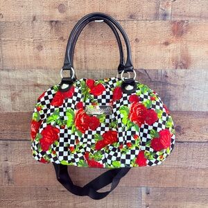 Vintage Betseyville Betsey Johnson Rose Checkered Women's Bag